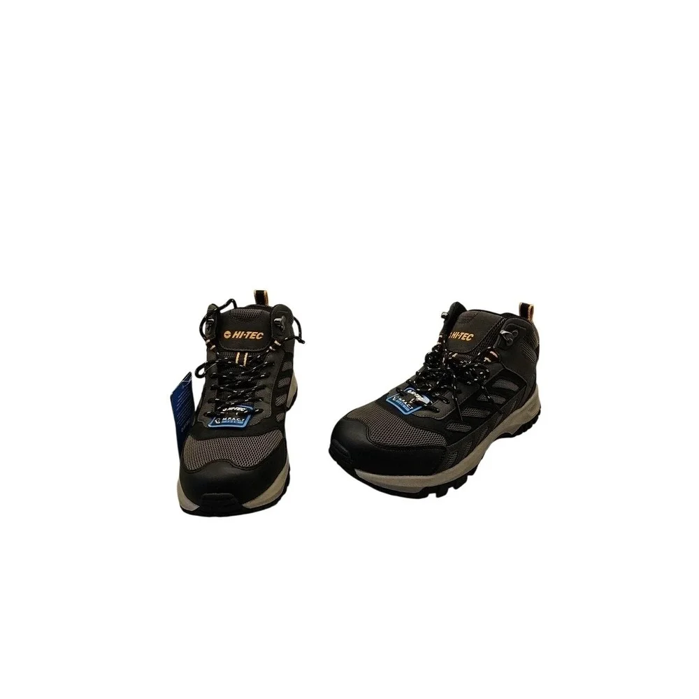 Men's Hiking Boots Size 9.5 Hi-Tec Dark Grey‎ Crest Mid Top Work Lightweight New